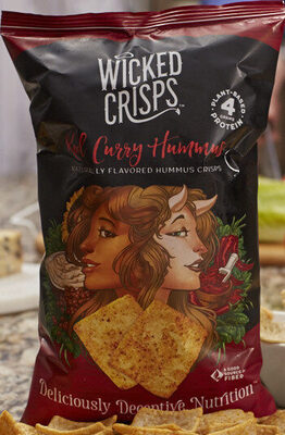 Red Curry Hummus Flavored Hummus Crisps, Red Curry Hummus