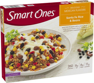 Santa Fe Rice & Beans With Zucchini, A Zesty Green Chile & Sour Cream Sauce, Topped With Part Skim Mozzarella Cheese, Santa Fe Rice & Beans