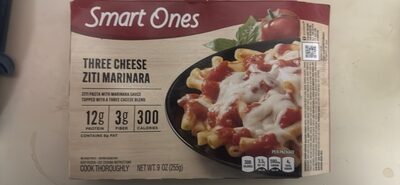Smart Ones Three Cheese Ziti Marinara, 9.0 Oz, Mozzarella; Monterey Jack; Parmesan Cheese