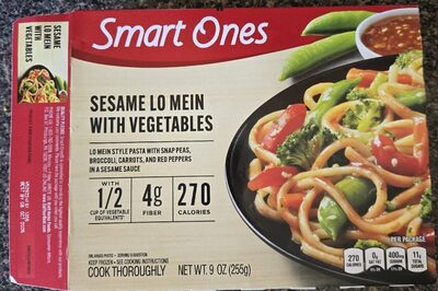 Sesame Lo Mein Noodles With Vegetables & Sesame Sauce Frozen Meal
