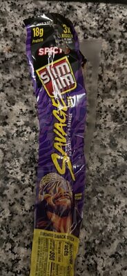 Slim Jim Savage Smoked Meat Sticks, Spicy Flavor, High Protein, 3.0 oz.