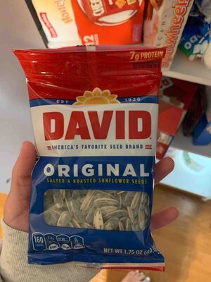 DAVID Sunflower Seeds, Original Flavor, 1.75 oz. (Pack of 24)