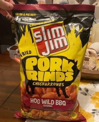 Hog Wild BBQ Seasoned Fried Pork Rinds Chicharrones, Hog Wild BBQ Seasoned