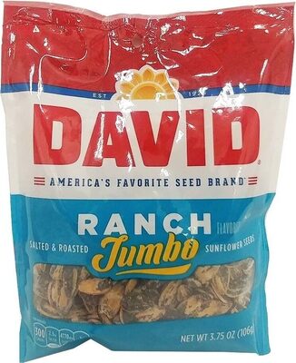 DAVID Ranch Jumbo Sunflower Seeds, 3.75 oz