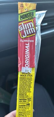 Slim Jim Monster Smoked Meat Sticks, Original Flavor, High Protein, 1.94 oz.