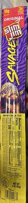 Slim Jim Savage Smoked Meat Sticks, Original Flavor, High Protein, 3.0 oz.
