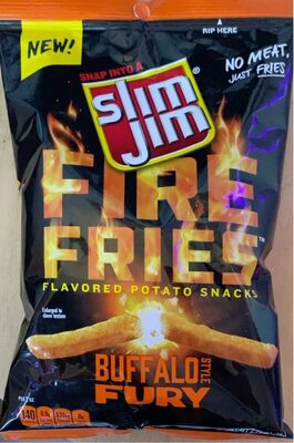 Buffalo Style Fury Fire Fries Potato Snacks, Buffalo Style Fury