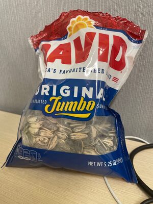 DAVID Jumbo Sunflower Seeds, Original Flavor, 5.25 oz.