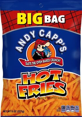 Andy Capp's Big Bag Hot Fries, Corn & Potato Snacks, 8 oz.