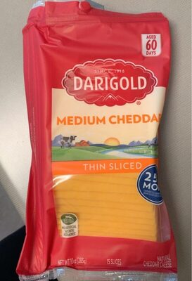 Medium Cheddar Thin Sliced Cheese, Medium Cheddar