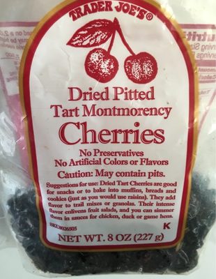 Trader Joe's, Dried Pitted Tart Montmorency Cherries