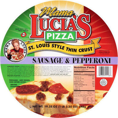 Thin Crust Sausage & Pepperoni Pizza, Sausage & Pepperoni