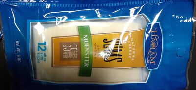 Muenster Ulta Slims Natural Cheese Slices, Muenster