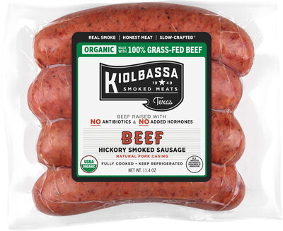 Organic Smoked Beef Sausage, Beef