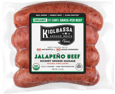 Organic Smoked Meats Jalapeo Beef Smoked Sausage, Jalapeo; Beef