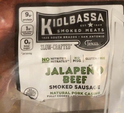 Jalapeo Beef Smoked Sausage, Jalapeo Beef