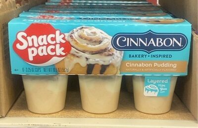 Snack Pack Cinnabon Bakery Inspired Flavored Pudding Cups, 3.25 oz., 6-Count
