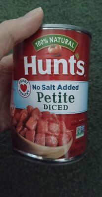 Hunts No Salt Added Petite Diced Tomatoes, 14.5 oz. Can
