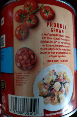 Hunts No Salt Added Diced Tomatoes, 28 oz. Can