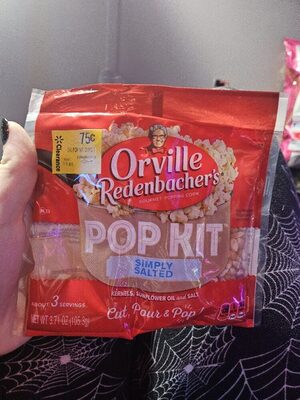 Orville Redenbacher's Pop Kit With Popcorn Kernels, Sunflower Oil and Salt, Simply Salted, 3.71 oz.