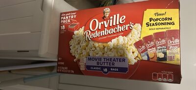 Orville Redenbachers Microwave Popcorn, Movie Theater Butter Flavor, 3 oz., 18-Count