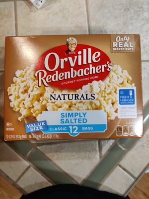 Orville Redenbacher's Naturals Simply Salted Popcorn, Classic Bag, 12-Count