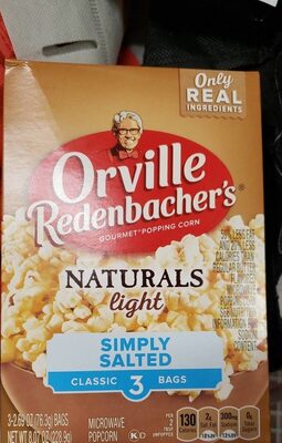 Orville Redenbachers Microwave Popcorn, Naturals Light Simply Salted Popcorn, 2.7 oz., 3-Count
