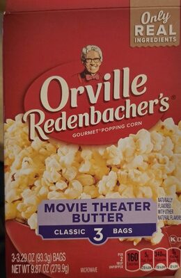 Orville Redenbachers Microwave Popcorn, Movie Theater Butter Flavor, 3.3 oz., 3-Count