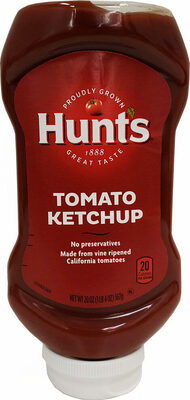 Hunts Tomato Ketchup, 20 oz. Squeeze Bottle