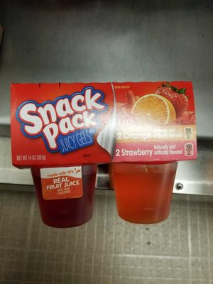 Snack Pack Orange/Strawberry Gels, 4/3.5 oz