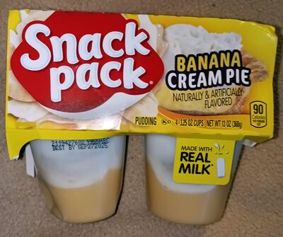 Snack Pack Banana Cream Pie Flavored Pudding Cups, 3.25 oz., 4-Count