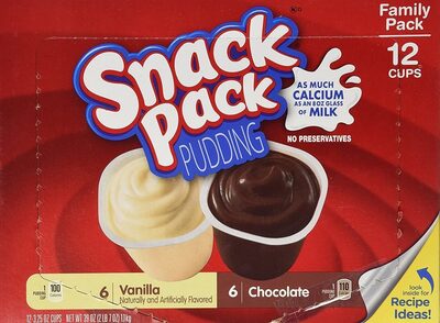 SNACK PACK Pudding Chocolate Vanilla Family Pack