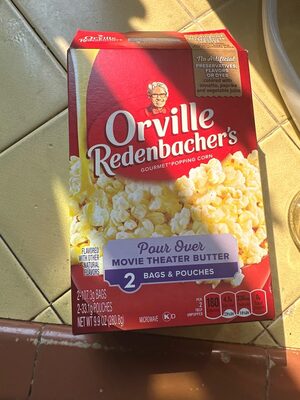 Orville Redenbachers Microwave Popcorn, Pour Over Movie Theater Butter Flavor, 9.9 oz., 2-Count