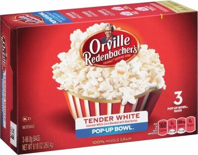Orville Redenbachers Tender White Popcorn, Microwave Popcorn, 3 oz., 3-Count
