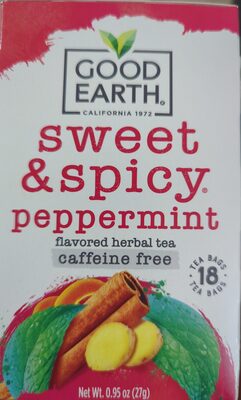Sweet & Spicy Peppermint Caffeine Free Herbal Tea Bags, Sweet & Spicy Peppermint