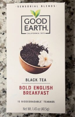 Bold English Breakfast Black Tea Biodegradable Teabags, Bold English Breakfast