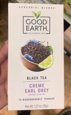 Creme Earl Grey Black Tea Bags, Creme Earl Grey