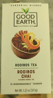 Rooibos Chai Flavored Herbal Biodegradable Teabags, Rooibos Chai