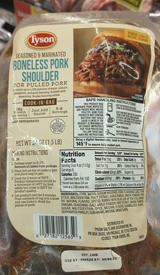Cook-In-Bag Boneless Pork Shoulder Pulled, Boneless Pork Shoulder