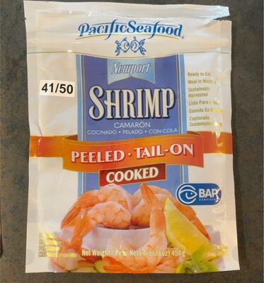 Peeled, Tail-On Cooked Shrimp