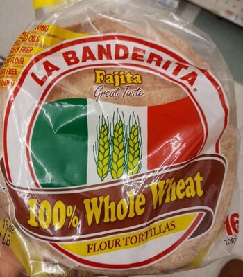 100% Whole Wheat Fajita Flour Tortillas