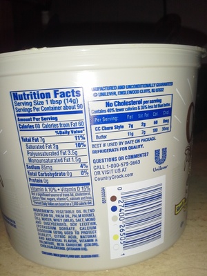 Country Crock, Churn Style, 40% Vegetable Oil Spread, Churn Style