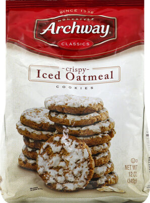 Iced Oatmeal Crispy Cookies, Iced Oatmeal