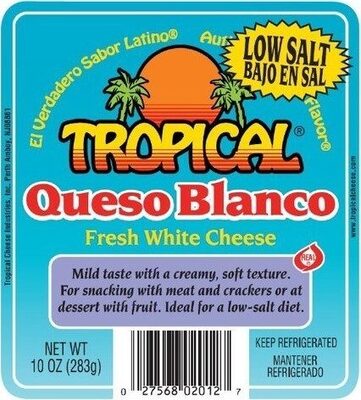 Queso Blanco Low Salt Fresh White Cheese