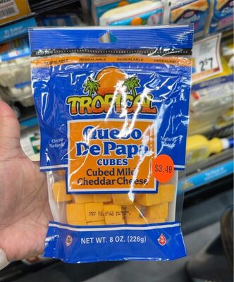 Queso De Papa Cubed Mild Cheddar Cheese