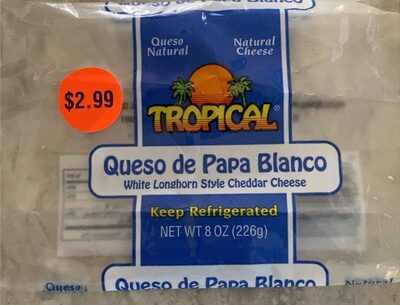 White Longhorn Style Cheddar Cheese