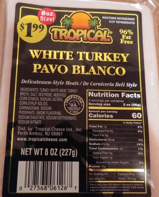 Tropical White Turkey, 8 Oz