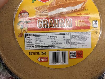 10 Inch Size Graham Pie Crust