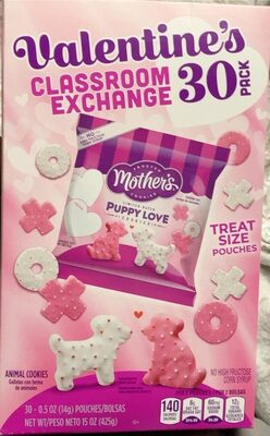 Valentine's Classroom Exchange Puppy Love Animal Frosted Cookies