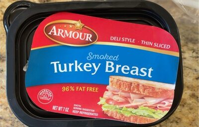 Smoked 96% Fat Free Deli Style Thin Sliced Turkey Breast, Smoked